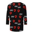 thumbnail image 5 of Xuyuer Valentines Day Lightweight Heart Pattern Tunic Spring Summer Shirts T-Shirts Graphic Tee Tops Womens Casual 3/4 Sleeve Shirts Dressy Round Neck Tops Fashion, 5 of 5