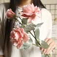 thumbnail image 4 of 1Pc Artificial Rose Plant Home Garden Stage Flower Arrangement Desktop DIY Decor, 4 of 7