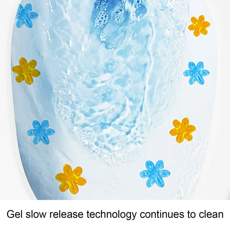 Hesroicy Toilet Cleaner Gel Small Flower Shape Aromatic Large Capacity  Sealed Needle Design Remove Odors Multi Flavors Toilet Air Freshener  Fragrance Deodorant for Bathroom 
