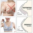 thumbnail image 4 of Tumotour Front Open Bras For Women Button Traceless Wirefree Without Steel Ring Breathable Gathering Underwear Comfy Soft Cotton Design Style Front Buckle Daily Bras, 4 of 4