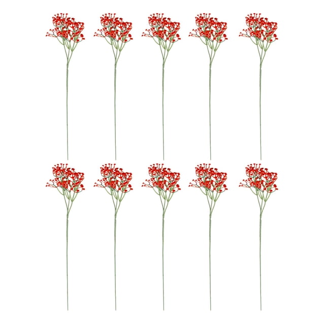 ¡Venta caliente! 10 piezas de flores falsas Gypsophila ramo de flores de otoño artificiales para decoración, flor de seda real para bodas, Navidad, fiesta de bricolaje, hogar, jardín, oficinas