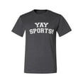 thumbnail image 2 of Wild Bobby YAY SPORTS! Sports Men Graphic T-Shirt, Heather Black, Large, 2 of 5