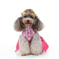 thumbnail image 4 of Princess Dog Costume - Cute Pink Queen Princess Dog Dress, Halloween Dog Cosplay Costume Fashion Dress, S, 4 of 13