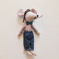 thumbnail image 3 of Ratón de peluche de hada de los dientes con bolsa de recolección, ratón ángel de peluche de punto, ratón de lino y algodón, pequeños ratones, juguetes de bolsillo, animales de peluche para niños, 3 of 5