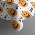 thumbnail image 5 of Horror Pumpkin Ghost Square Table Cover Wrinkle Resistant Washable Happy Halloween Tablecolths Table Cloths for Halloween Party Decorations Favors (60x60 Inch), 5 of 6