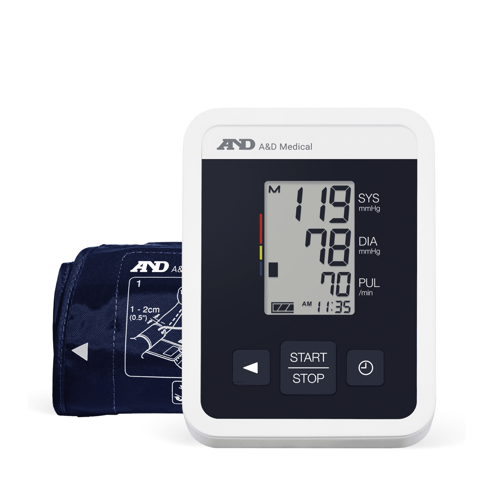 A&D Medical Blood Pressure Monitor, Upper Arm, Wide Cuff, Digital, Heart Rate Detection (UA-660)