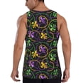 thumbnail image 3 of Gaeub Mardi Gras6 Men's Athletic Tank Top, Workout Sleeveless Shirts, Running Tank Tops for Gym, Running, Training - 3X-Large, 3 of 9
