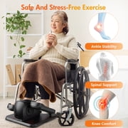 Baokaler Under Desk Elliptical, Electric Leg Exerciser while Sitting for Seniors, 12 Speeds,Black