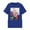 Blue, variant on unisex short sleeve T-shirt Graphic print Modest crewneck shirt tops Comfort Regular Basic Tees Black S