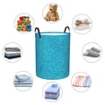 thumbnail image 6 of Fotbe Blue Glitter Laundry Basket with Handles, Waterproof Large Laundry Hamper, Wash Bag for Corner Dorm, Rolling Laundry Basket with Handles-Small, 6 of 8