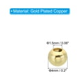 thumbnail image 2 of Uxcell 4mm 18K Gold Filled Spacer Beads for Jewelry Making, 120 Pack Metal Round Beads Brass Beads, Golden, 2 of 6