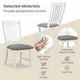 thumbnail image 6 of Costway Set of 4 Dining Chairs with Solid Wood Legs & Padded Seat Kitchen Side Chair White & Gray, 6 of 8