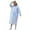 Grey, variant on UJNDER Durable Solid Color Fashionable EVA Outdoor Travel Portable Lengthening Hooded Raincoat for Women Pink One Size