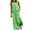 Green, variant on Women Summer Bohemian Solid Fork Opening Dress Casual Sleeveless Belt A-Line Maxi Dress Pleated Hem Swing Sun Dress Green XXL, US Size: 12
