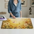 thumbnail image 4 of ZIATUBLES Sunflower Butterfly Print Foldable Ironing Pad Blanket Lightweight Portable Travel Mat Ironing Board Alternative Cover for Apartment, RV, Laundry, 31.5" x 19.6", 4 of 7