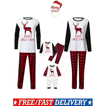 

Matching Family Christmas Pyjamas Set Xmas Nightwear Holiday Pjs Matching for Man Women Girl Boy Baby