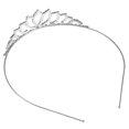 thumbnail image 3 of Wedding Bridal Rhinestone Decor Hairband Hair Clip Hair Loop Tiara (Sliver), 3 of 4