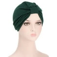 thumbnail image 3 of AWZXDE Women's Solid Comfortable Square Headwrap Pull On Style Turban Cap Green, 3 of 3