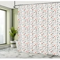 thumbnail image 4 of Ambesonne Christmas Shower Curtain, Mittens Price Tag Tree, 69"Wx84"L, Burnt Sienna Pale Teal, 4 of 4