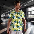 thumbnail image 3 of Wukai Lilies Flowers Print Men's Short-Sleeved Mesh T-Shirt,Quick-Dry Short Sleeve Workout T-Shirt-6X-Large, 3 of 8