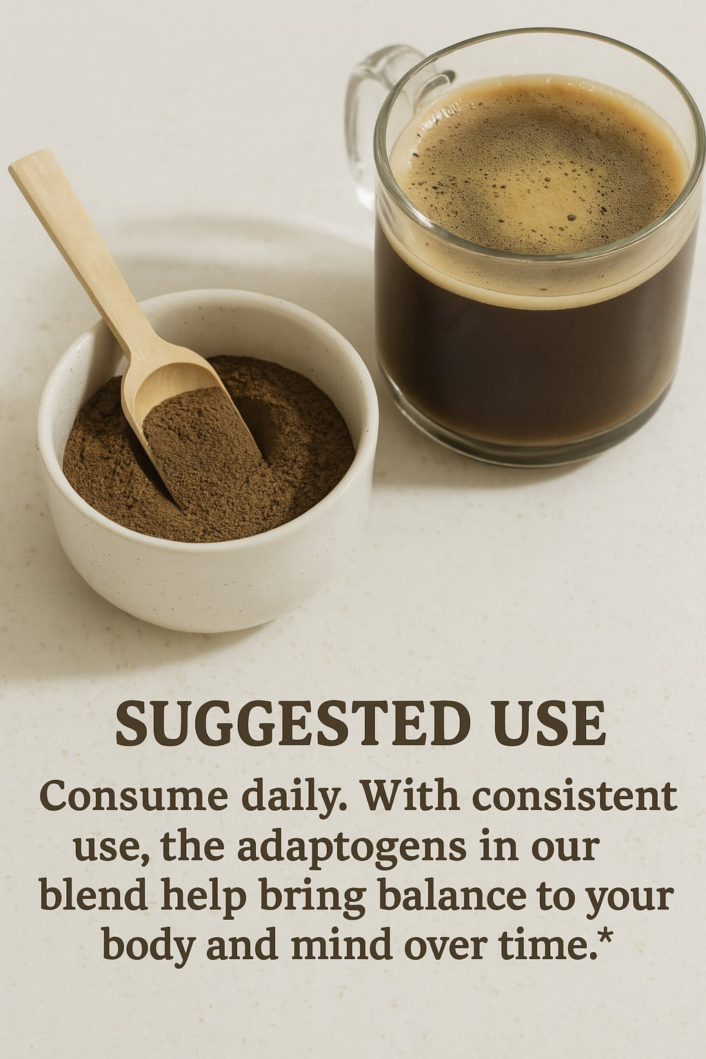 Essence & Rituals Mushroom Coffee Blend- Decaffeinated/Caffeinated Instant Coffee with Lion's Mane, Reishi, Chaga, Cordyceps- Gut, BRain, Focus & Energy Support- 30 Servings (Decaffeinated)