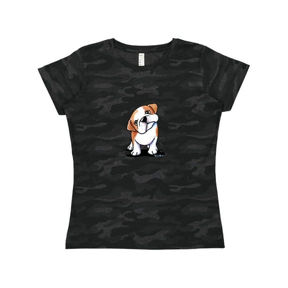 Inktastic KiniArt Bulldog Puppy Women's T-Shirt
