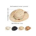 thumbnail image 5 of Deago Straw Cowboy Hat for Women and Men Western Cowgirl Hat with Shapeable Wide Brim Hollow Out Summer Beach Sun Hats (Coffee), 5 of 8