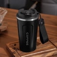 thumbnail image 1 of Taza de café con tapa transparente, taza de vacío de acero inoxidable 304, taza práctica para oficina y automóvil, 1 of 1