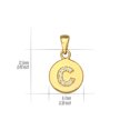 thumbnail image 2 of C Initial Pendant Gold Plated 925 Sterling Silver with Cubic Zirconia, 2 of 3
