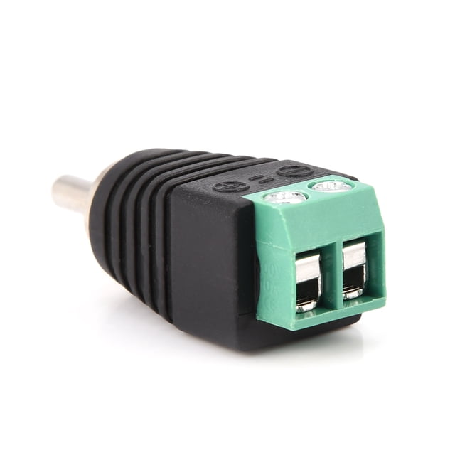 Conector Macho RCA ANGGREK 15 Piezas Enchufe a terminal de tornillo AV Verde y negro