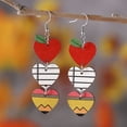 thumbnail image 4 of TRIO Heart-Shaped Colorful Dangle Earrings Set - Simple, Cute, Adorable Design - Back to School Essential, Female Gift Idea, Lightweight, Hypoallergenic, Nickel-Free, Easy to Wear, 4 of 5