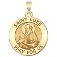 thumbnail image 2 of PicturesOnGold.com Saint Luke Double Sided Artists Religious Medal - 1 Inch Solid 14K Yellow Gold, 2 of 5