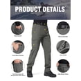 thumbnail image 3 of Pantalones cargo FREE SOLDIER para hombre, forro polar softshell, color gris, 3 of 8
