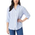 thumbnail image 1 of Gloria Vanderbilt Womens Amanda Button Up Shirt, Blue, Small, 1 of 1