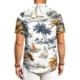 thumbnail image 7 of HAJWOH Summer Hawaiian Shirt for Men Casual Button Down Short Sleeve Summer Beach Shirts Loose Fit Floral Print Tropical Tops, 7 of 7