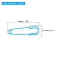 thumbnail image 2 of Uxcell Safety Pins 1.57 Inch Large Metal Sewing Pins Sky Blue 24Pcs, 2 of 5