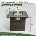 thumbnail image 2 of Spaco 30" Square Propane Gas Fire Pit Table, 50000 BTU Fire Pit with Tile Tabletop, Fire Pit Table for Patio, Backyard, Brown, 2 of 12