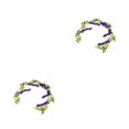thumbnail image 4 of Wosthever Guirnalda de flores artificiales para puerta, calcomanía de falsa, tamaño compacto, accesorios de vacaciones de glicinia, suministros Type3 NO3, 4 of 6