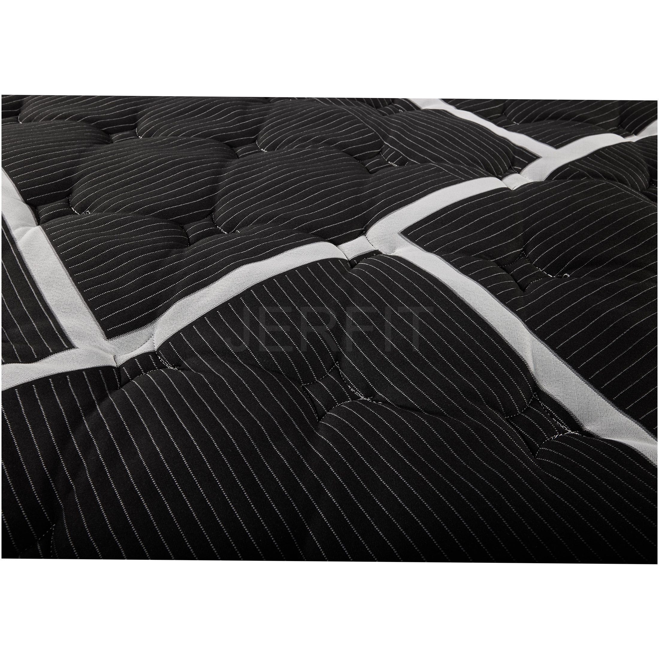 JERFIT California King Hybrid Mattress, Firm Support with Cooling Gel Memory Foam, Individually Wrapped Coils, Motion Isolation, Edge Support, BlackWhite Bed
