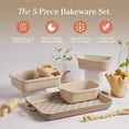 thumbnail image 2 of Our Place Bakeware Set | 5-Piece Nonstick, Toxin-Free, Ceramic, Cast Aluminum Set with Oven Pan, Bakers, & Oven Mat | Space-Saving Nesting Design | Oven-Safe | Bake, Roast, Griddle and More | Steam, 2 of 7