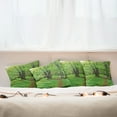 thumbnail image 3 of Ambesonne Forest Throw Pillow Cover 4 Pack, Summer Trees Tranquil, 20", Fern Green Brown, 3 of 6