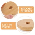 thumbnail image 2 of MLINS Reusable Jar Lids with Straw Hole for Bottle Use Khaki Synthetic Material Fits Various Sizes, 2 of 8
