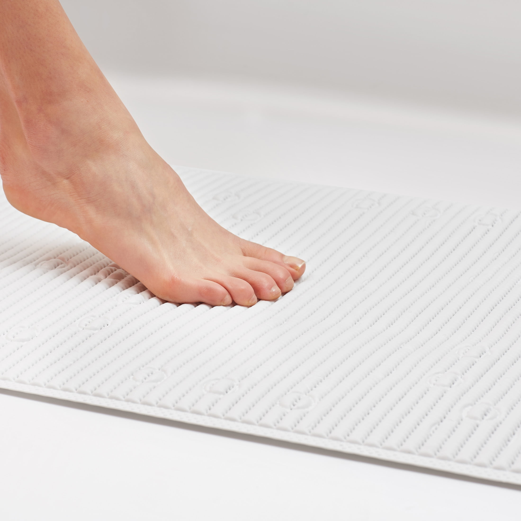 (2 pack) Clorox Sky Blue Cushioned Bathtub Mat with Suction Cups, 17 in. x 36 in.