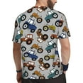 thumbnail image 2 of Wukai Color Tractor Print Men's Short-Sleeved Mesh T-Shirt,Quick-Dry Short Sleeve Workout T-Shirt-X-Small, 2 of 8