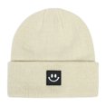 thumbnail image 1 of Gorro de punto para bebé, gorro de lana a juego, bonito gorro con estampado de emoticonos, gorro de otoño e invierno para niños, 1 of 6