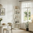 thumbnail image 4 of Fnova Étagère d'Angle à 5 Niveaux de 70 Pouces, Étagère de Rangement Moderne Haute Bibliothèque Support pour Plantes Organisateur pour Maison Bureau Salon Chambre, Blanc, 4 of 12