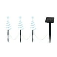 3 in 1 Spiral Christmas Tree Pathway Lights, Solar Powered Pathway
