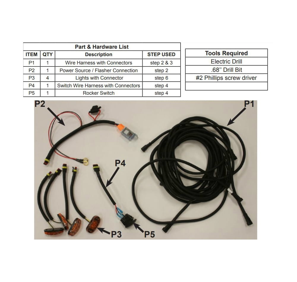 DragonFire Universal UTV Oval Turn Signal Kit Universal (11-0802) -  Walmart.com