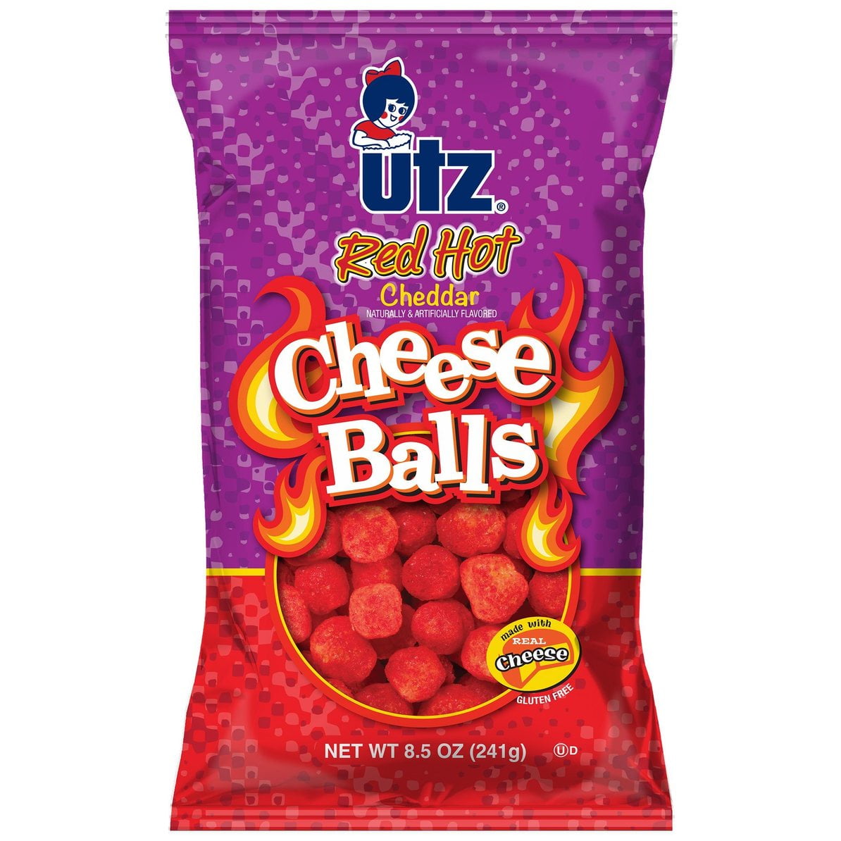 Utz Quality Foods Red Hot Cheddar Cheese Balls 8.5 oz. Bags (4 Bags
