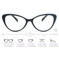 thumbnail image 2 of MODFANS Blue Light Blocking Reading Glasses for Women,+0.50 Cat Eye Ladies Readers with Spring Hinges,Anti Glare & Eyestrain Relief Computer Eyeglasses, 2 of 5